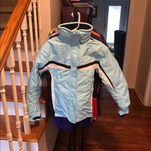 Spyder 2 in 1 Shell Jacket In Blue Size 6 NWT